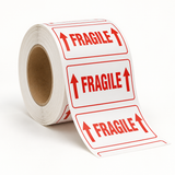 Rouleau d'étiquettes Fragile & pièces